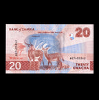 Billete de 20 Kwacha de Zambia de 2024