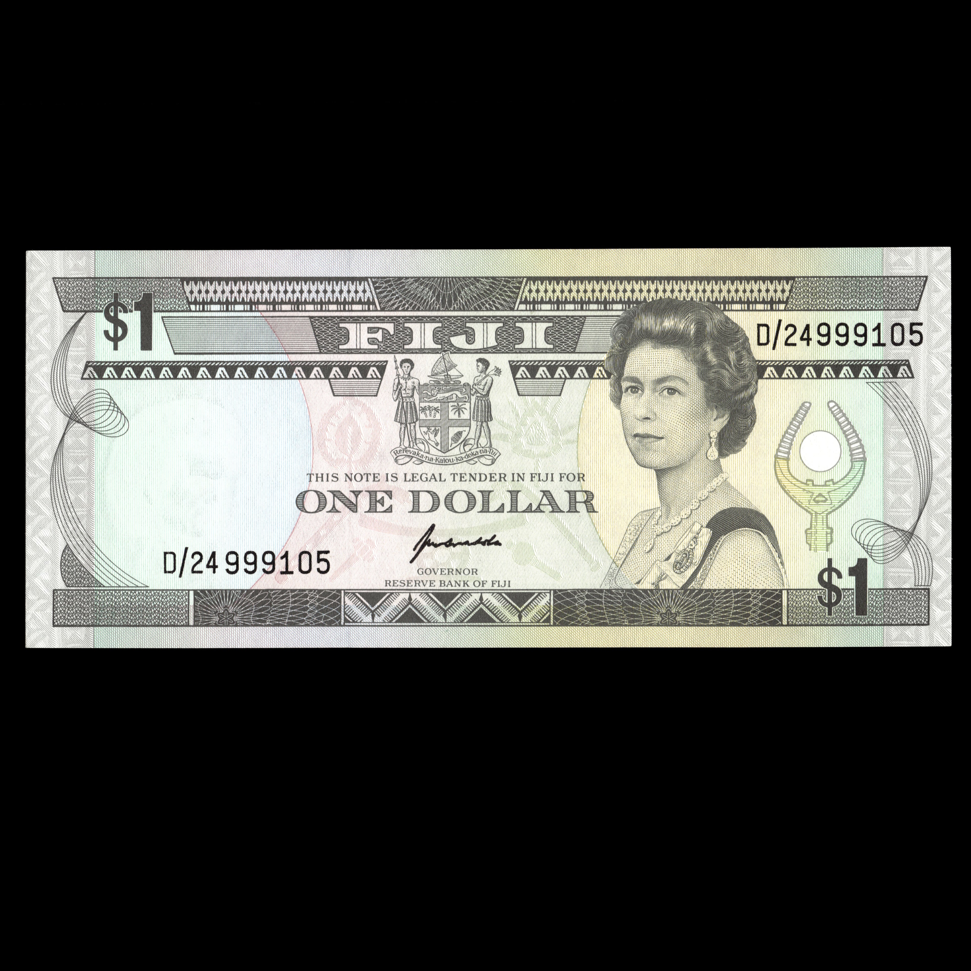Fiji 1993 1 Dollar Elizabeth II Banknote