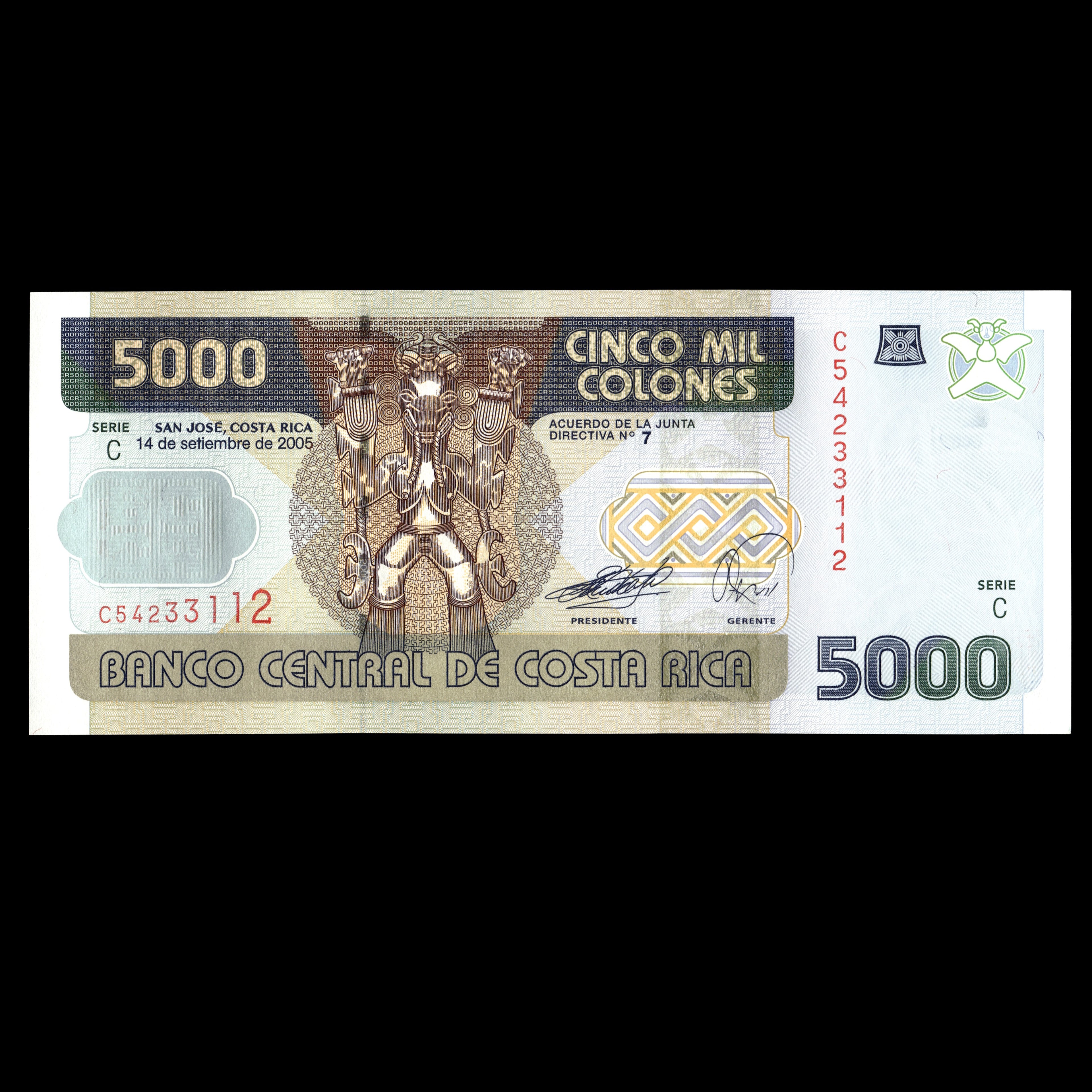 Costa Rica 2005 5000 Colones Banknote