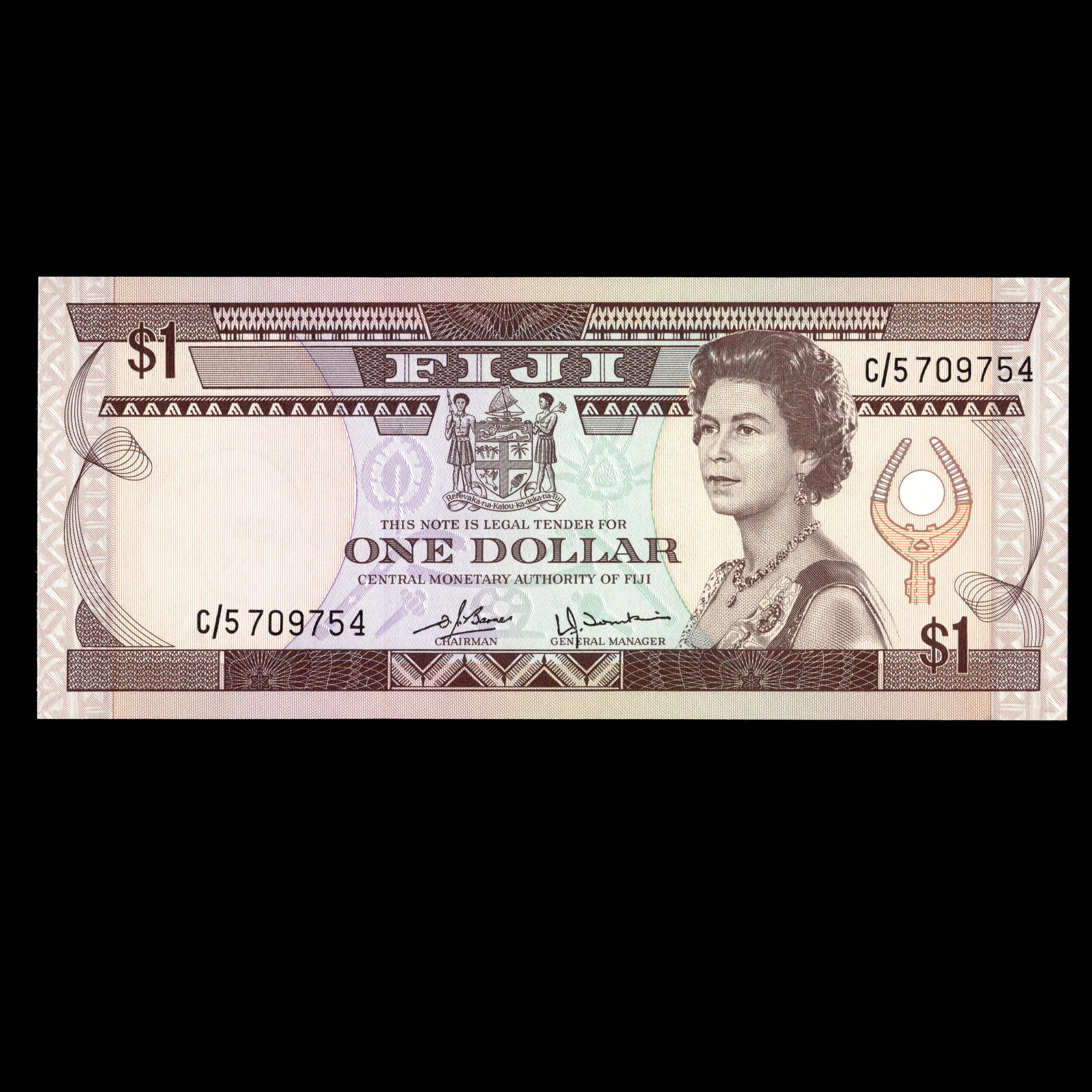 Fiji 1980 1 Dollar Banknote