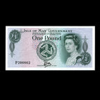 Isle of Man 1983 1 Pound Tyvek Elizabeth II Banknote