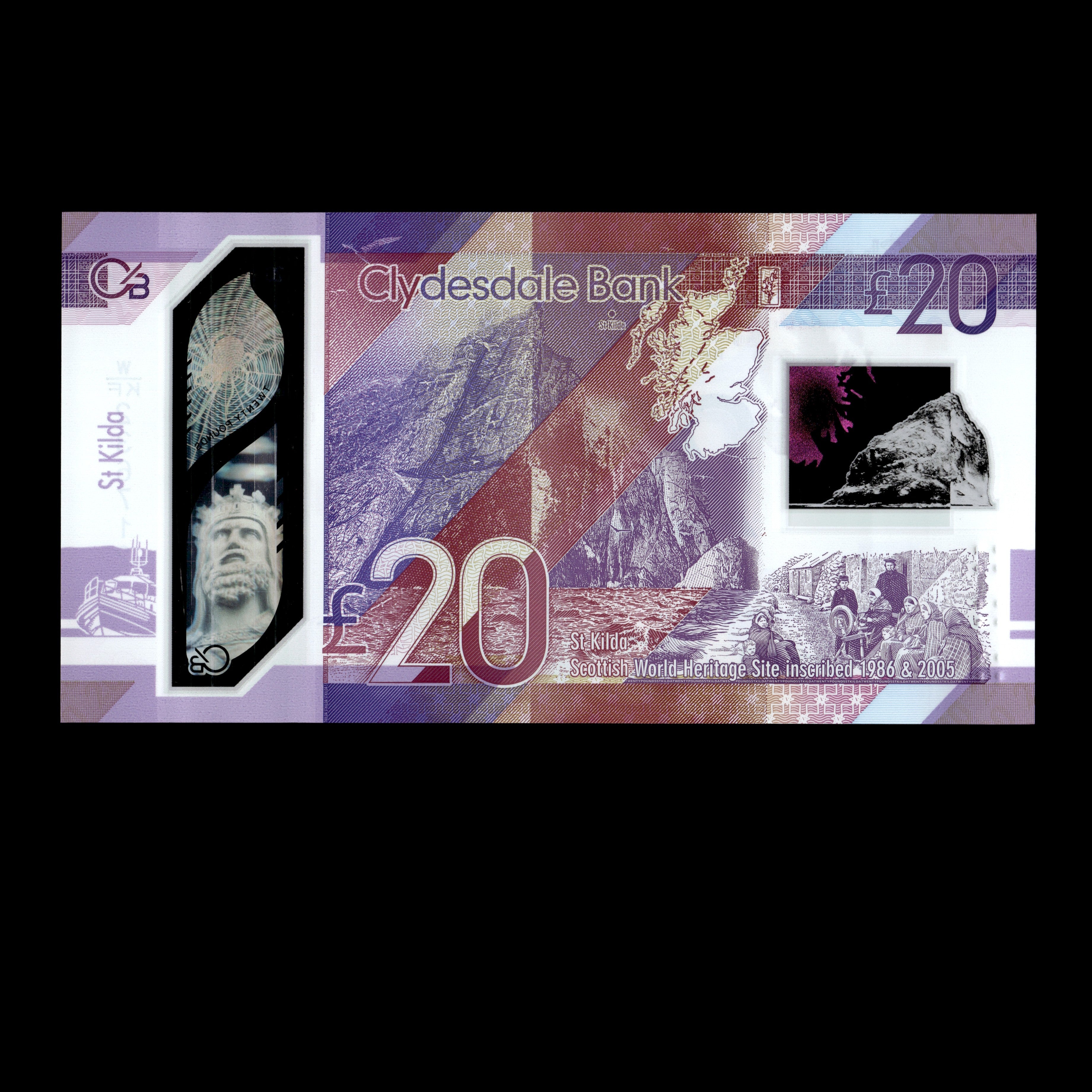 Scotland 2019 20 Pounds Clydesdale Bank Polymer Banknote