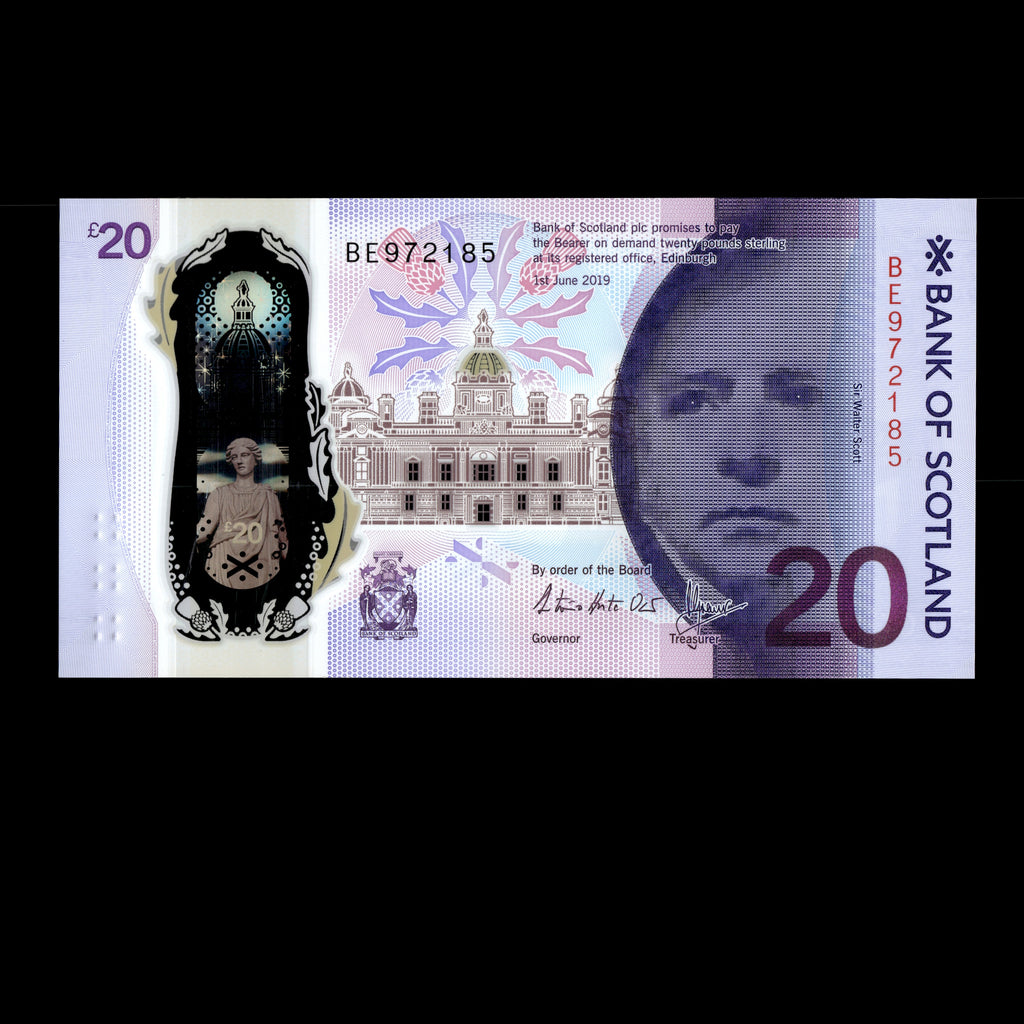 Scotland 2019 20 Pounds Bank of Scotland Polymer Banknote