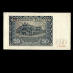 Poland 1941 50 Zlotych German Occupation In WWII Banknote