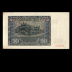 Poland 1941 50 Zlotych German Occupation In WWII Banknote