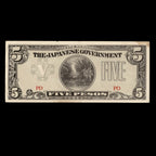Philippines 1942 5 Pesos Japanese Occupation in WWII Banknote