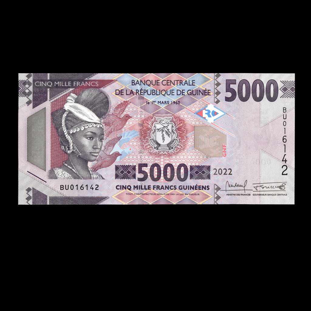 Guinea 2022 5000 Francs Banknote