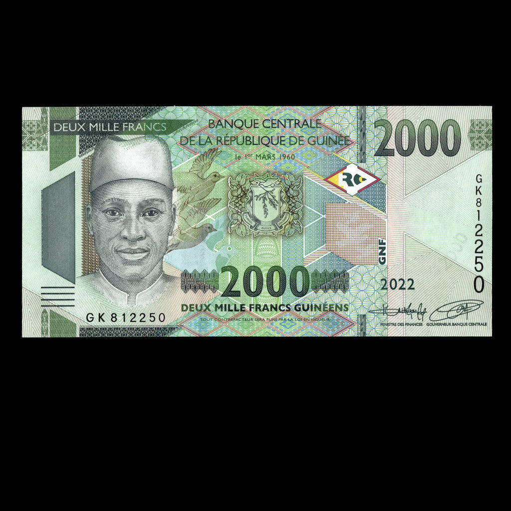 Guinea 2022 2000 Francs Banknote