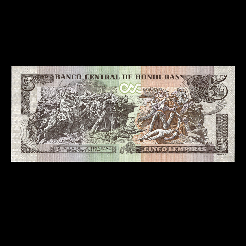 Honduras 2022 5 Lempiras Banknote