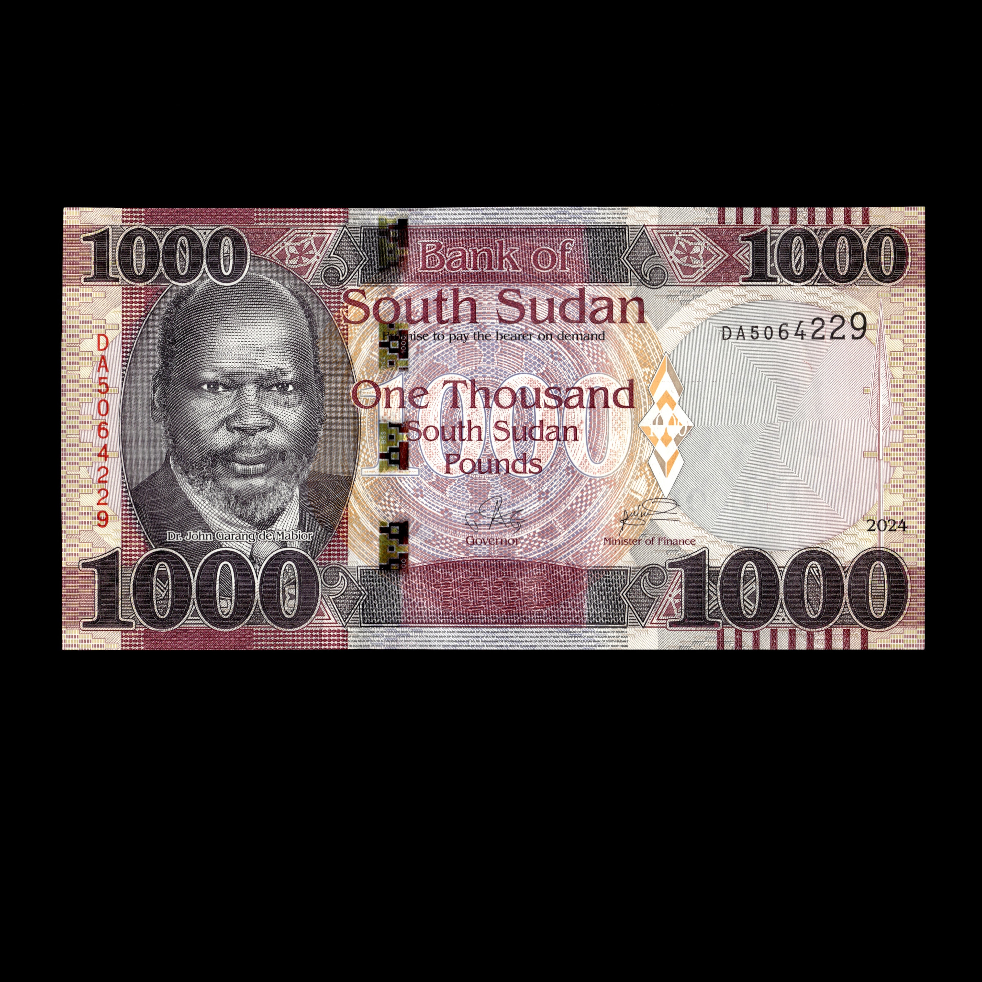 South Sudan 2024 1000 Pounds Banknote