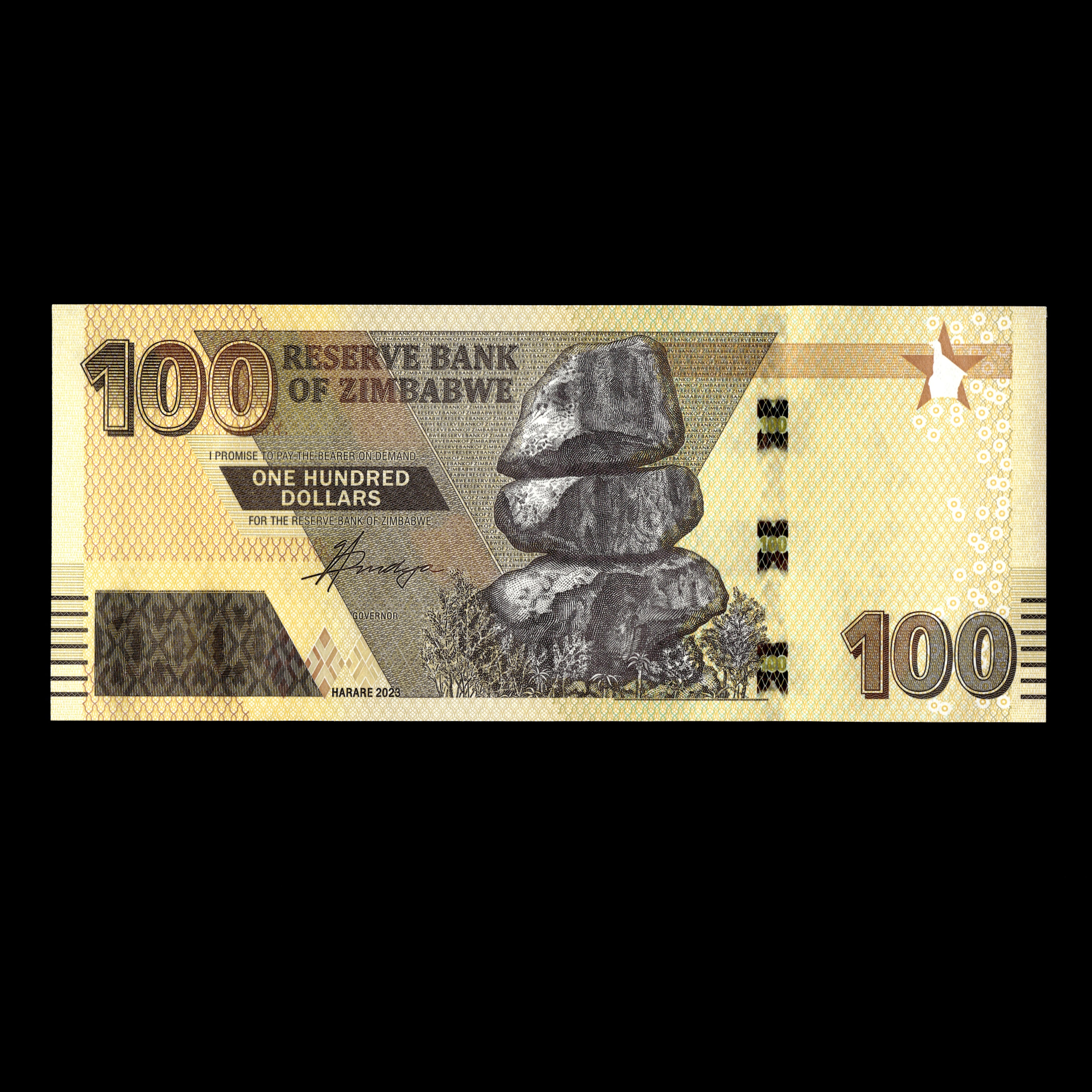 Zimbabwe 2023 100 Dollars Banknote