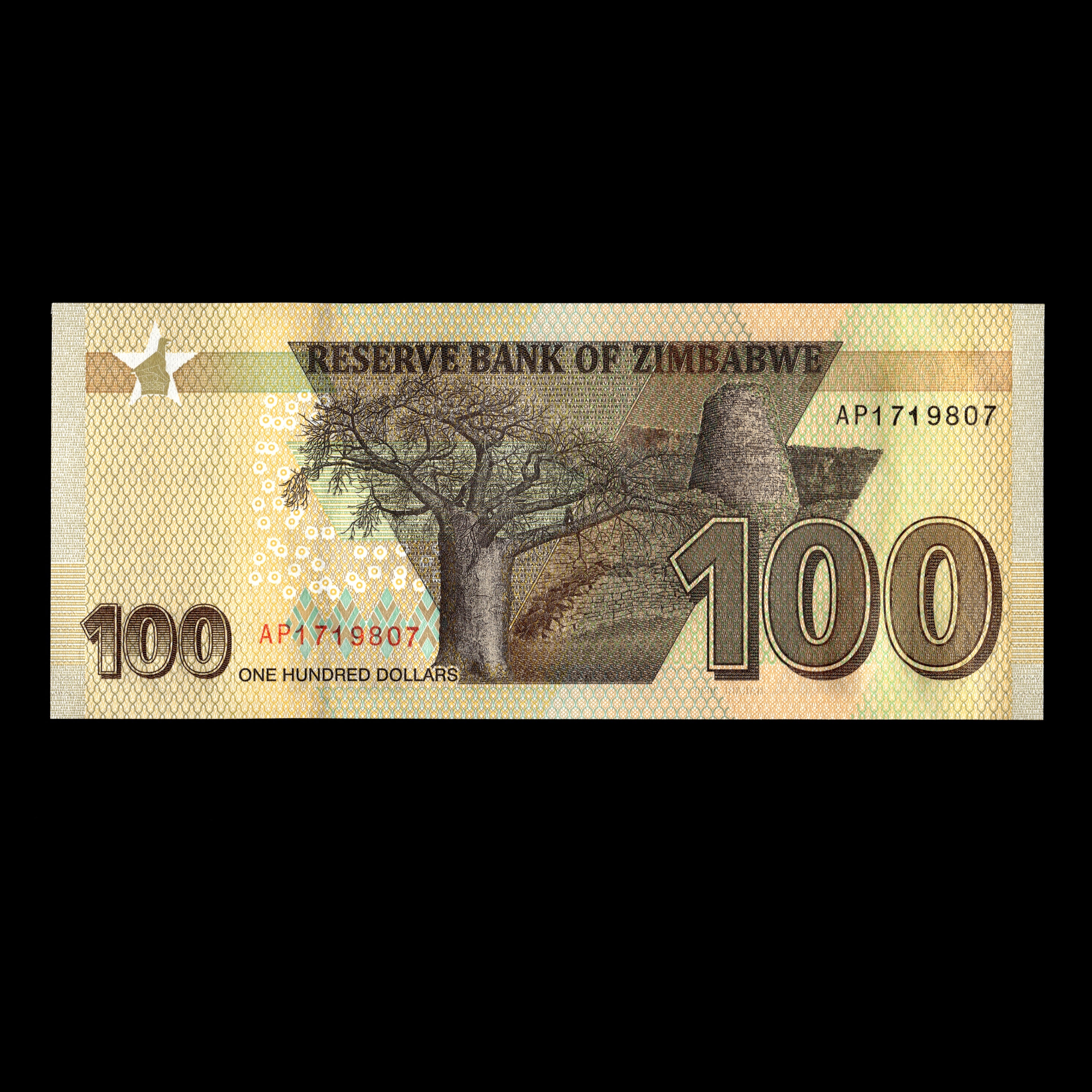 Zimbabwe 2023 100 Dollars Banknote