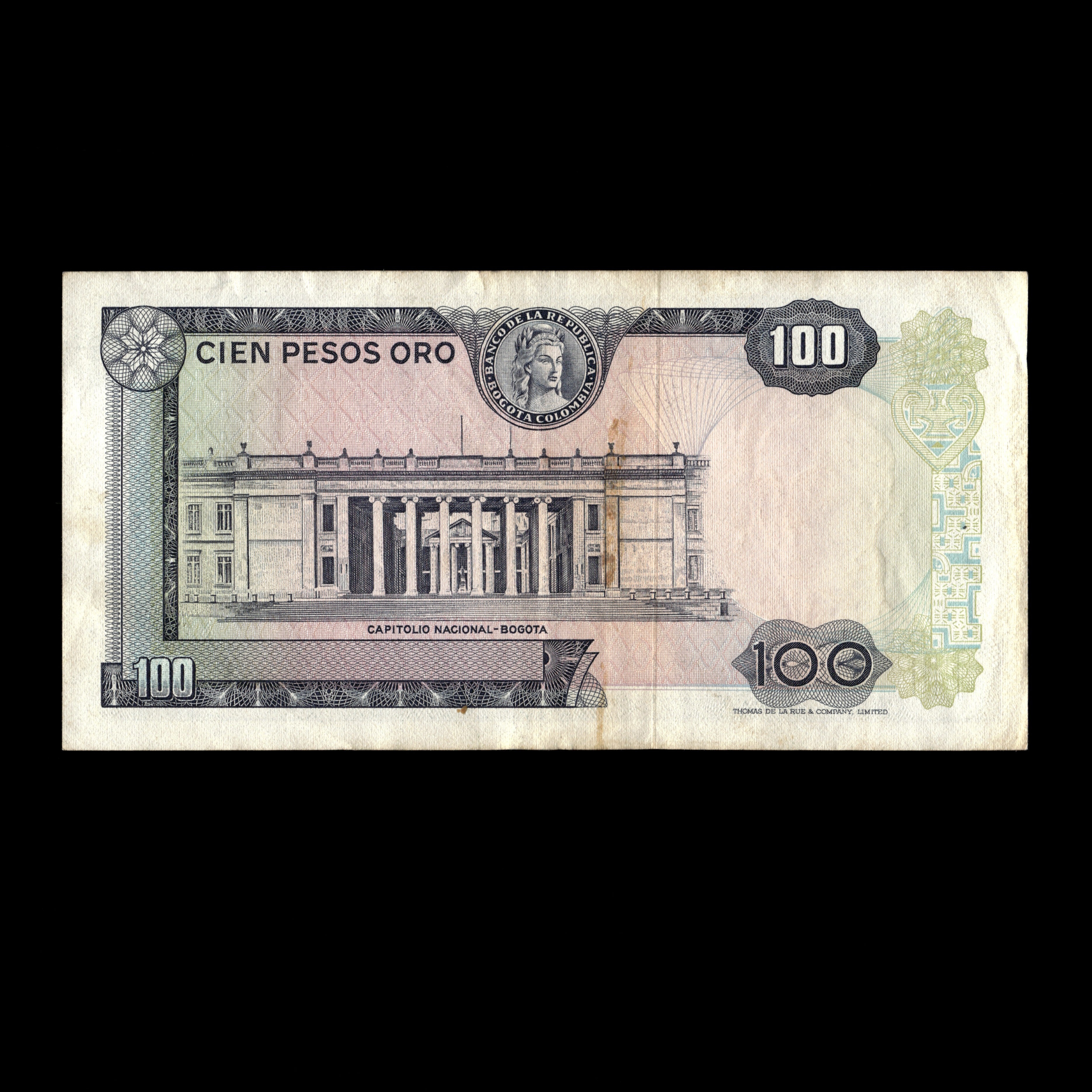 Colombia 1969 billete de 100 pesos