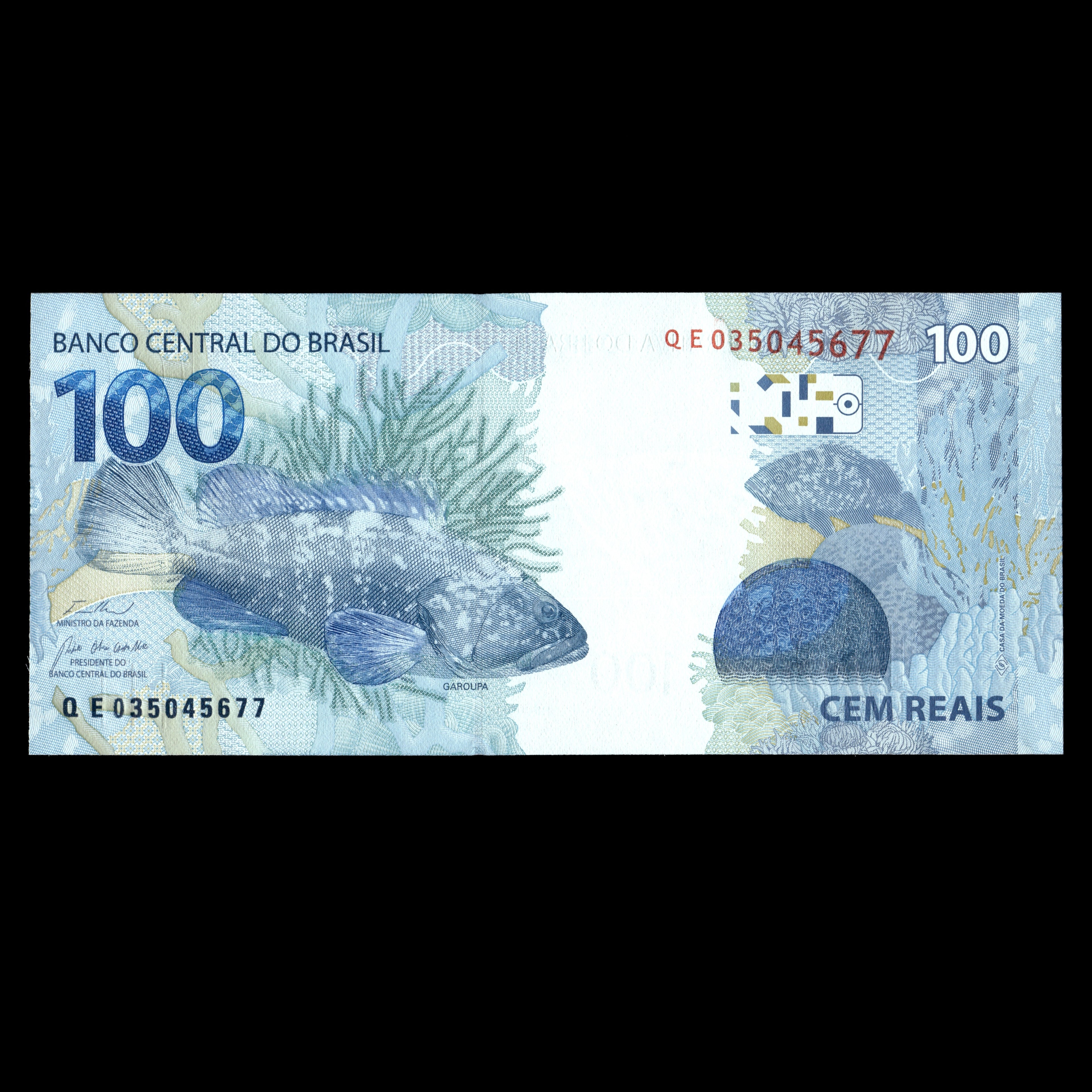 Billete de 100 reales de Brasil 2010