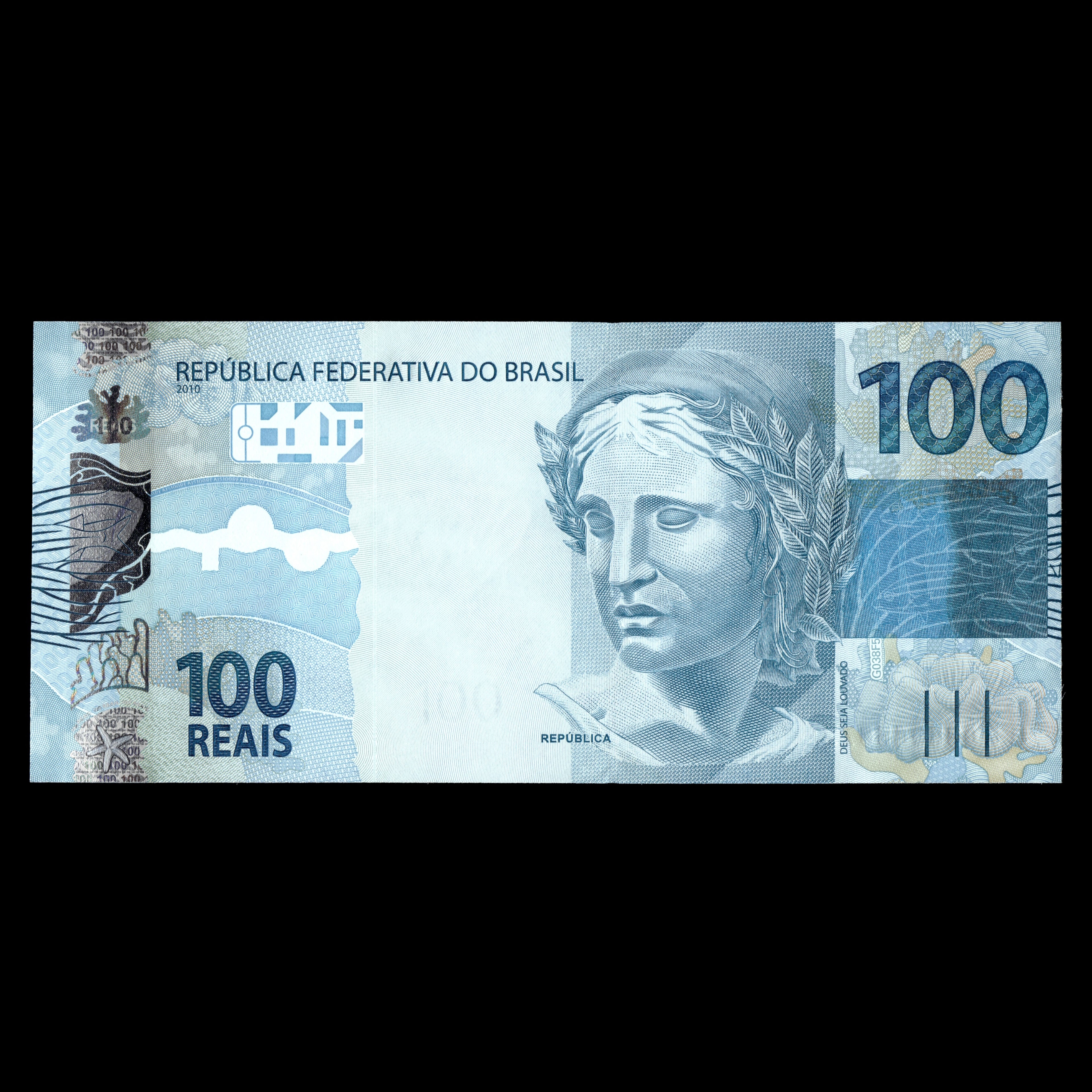 Billete de 100 reales de Brasil 2010