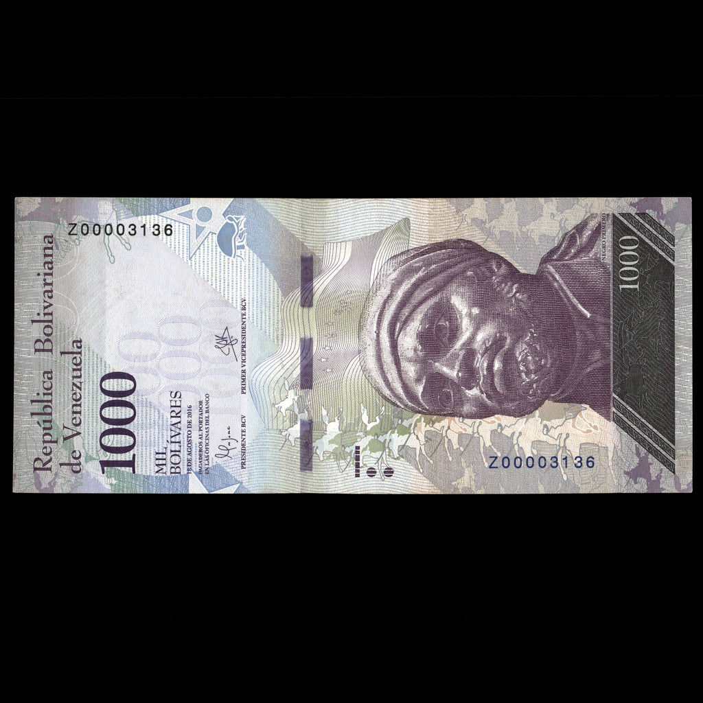 Venezuela 2016 1000 Bolivares Replacement Banknote
