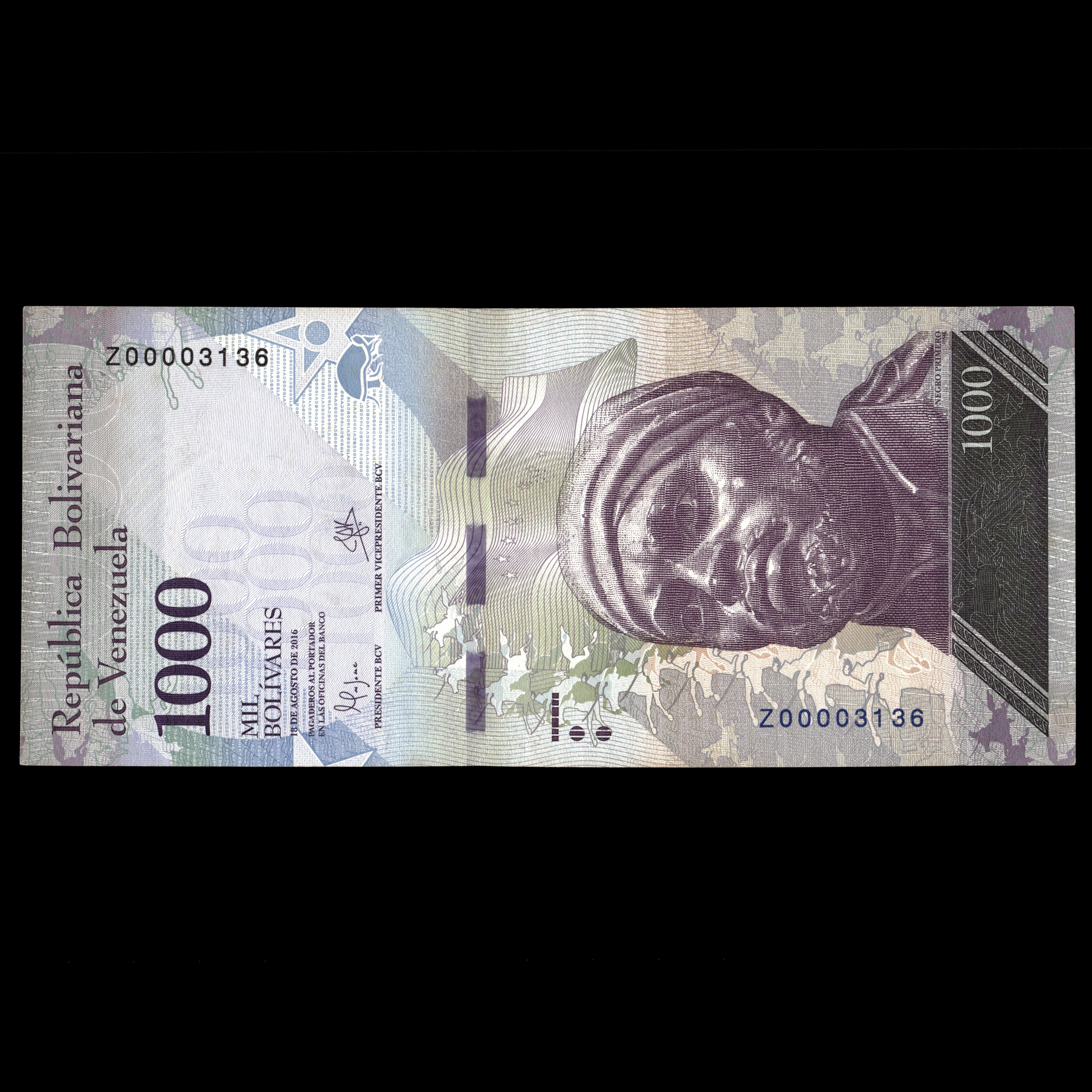 Wenezuela 2016 1000 boliwarów Banknot zastępczy