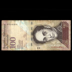 Venezuela 2012 100 Bolívares Billete de fantasía con número de serie