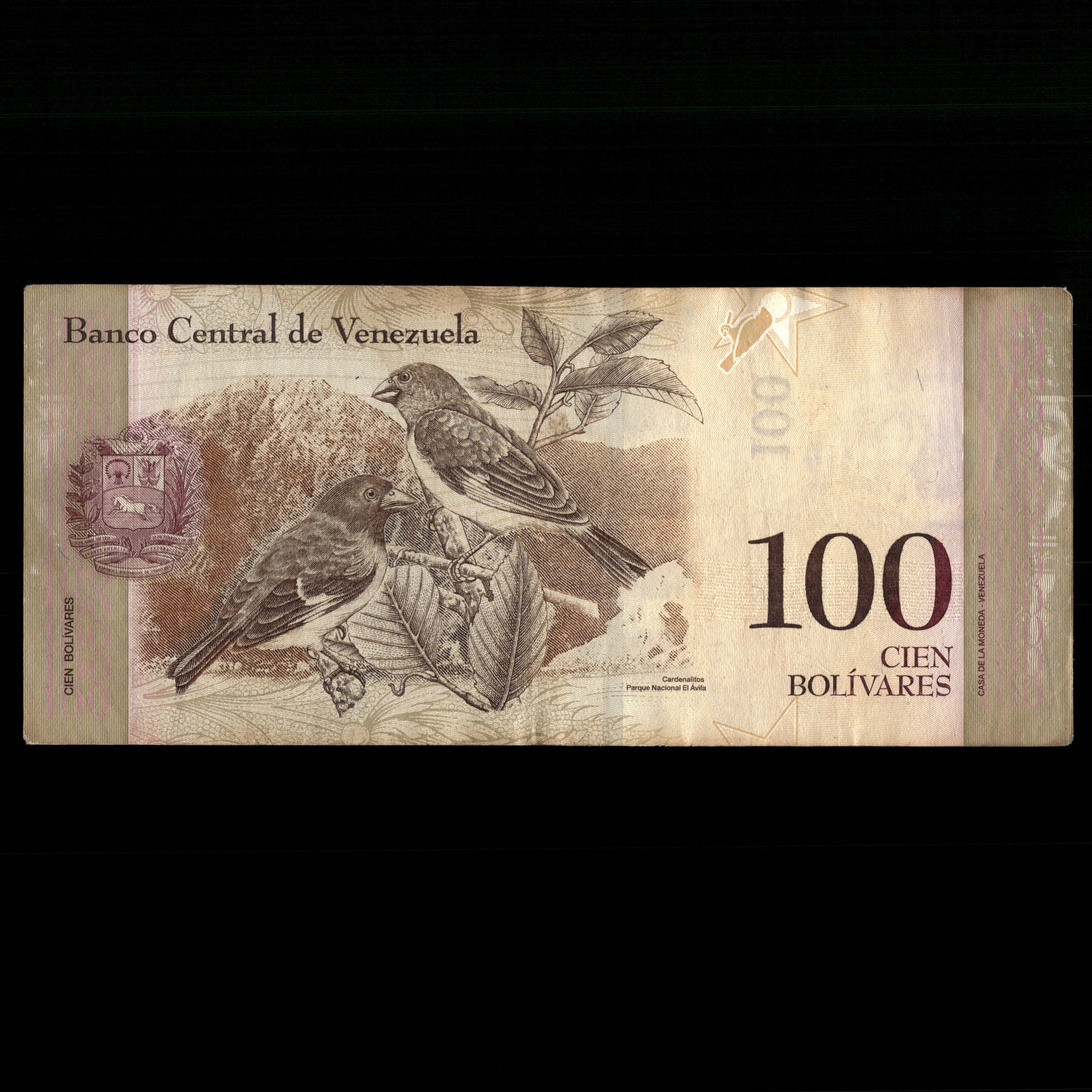 Venezuela 2012 100 Bolívares Billete de fantasía con número de serie
