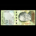 Venezuela 2015 50 Bolívares Billete con error