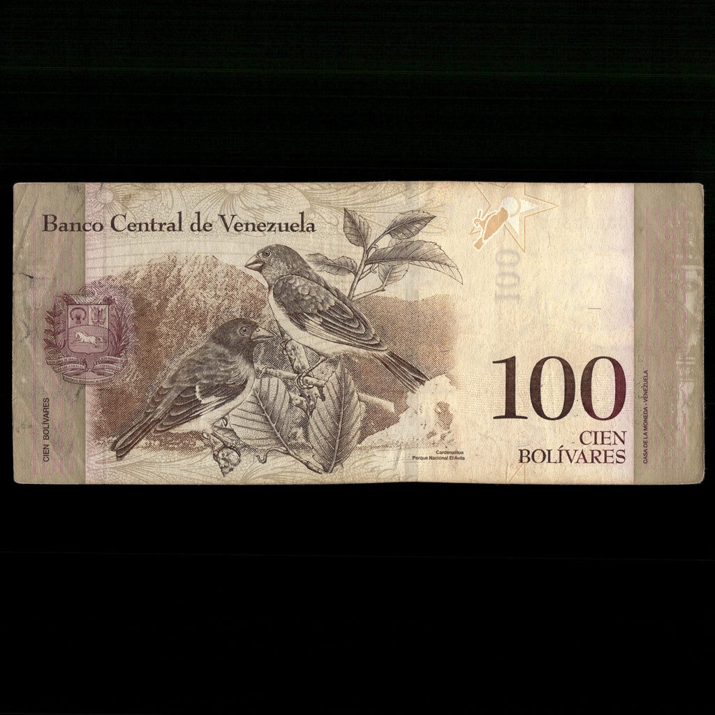 Venezuela 2012 100 Bolívares Billete de bajo número de serie