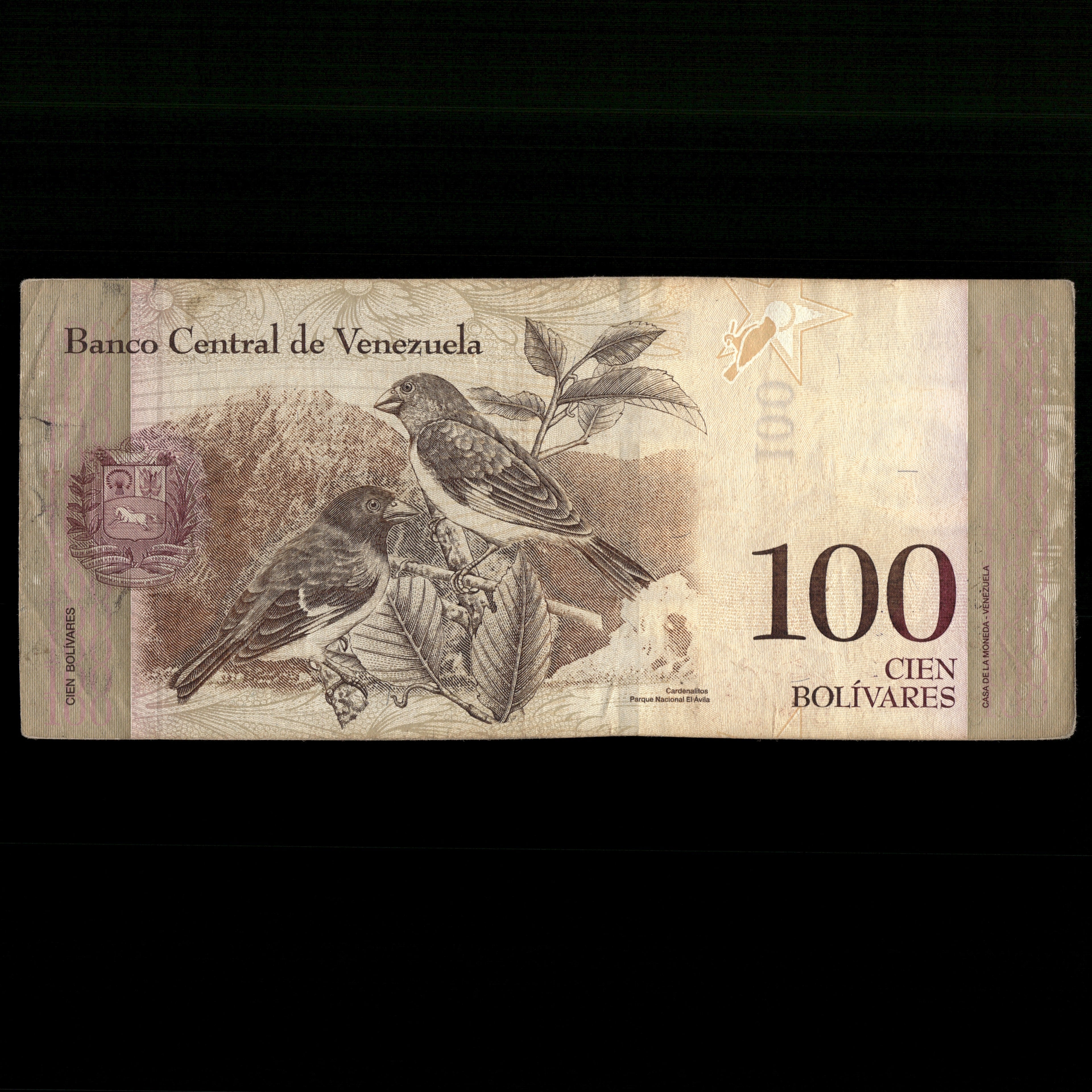 Venezuela 2012 100 Bolívares Billete de bajo número de serie