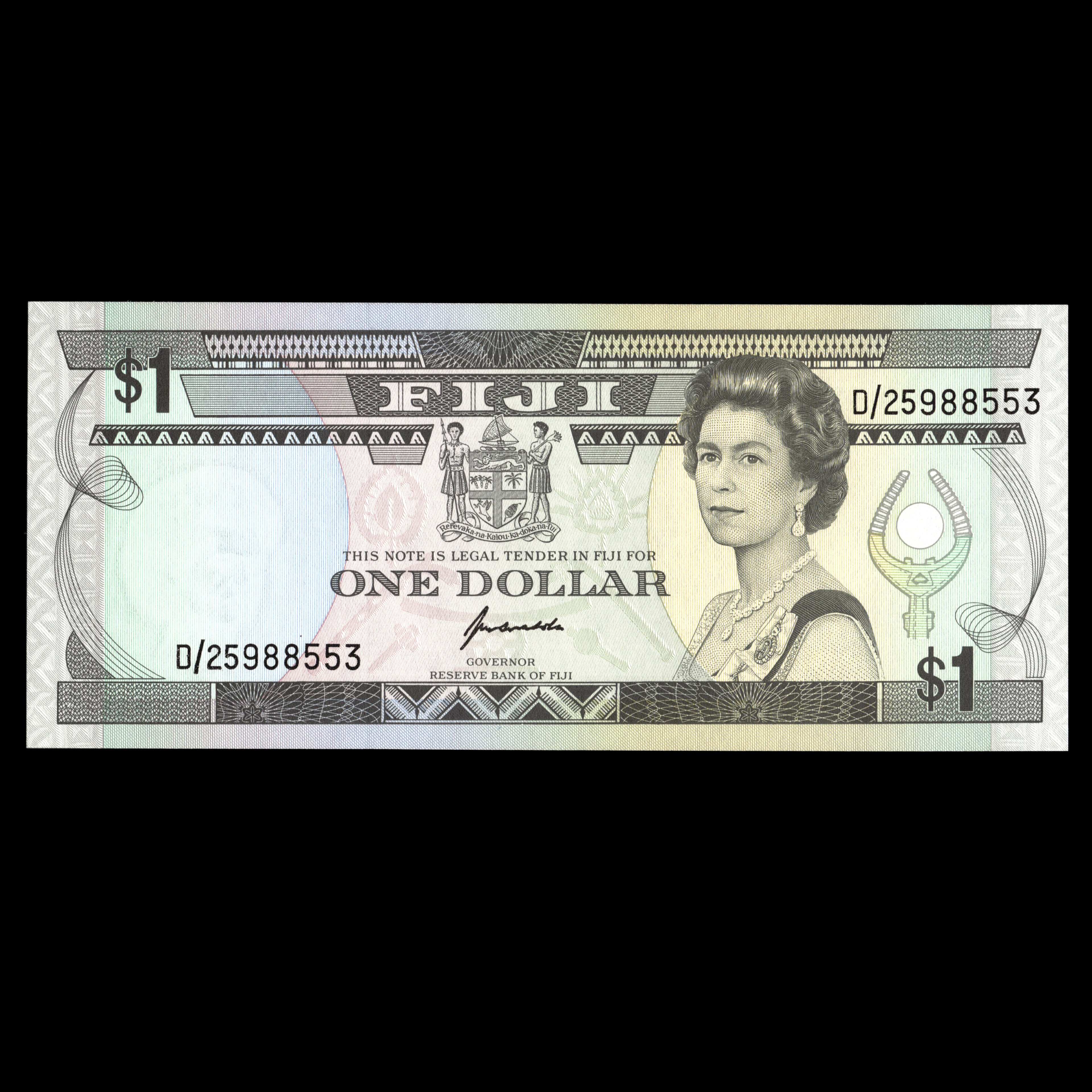 Fiji 1993 1 Dollar Elizabeth II Banknote
