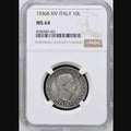 Italy 1936 R XIV 10 Lire NGC MS64 Silver Coin
